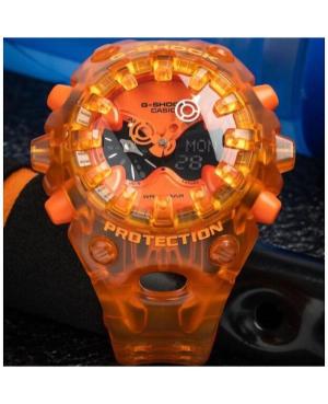 Men Sports Functional Diver Japan Quartz Digital Watch Timer CASIO GA-V01SKE-4AER G-Shock Oranžová Dial 49mm image 3