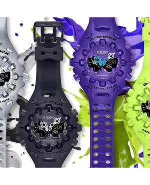 Men Sports Functional Diver Japan Quartz Digital Watch Timer CASIO GA-V01SKE-6AER G-Shock Violet Dial 49mm image 4