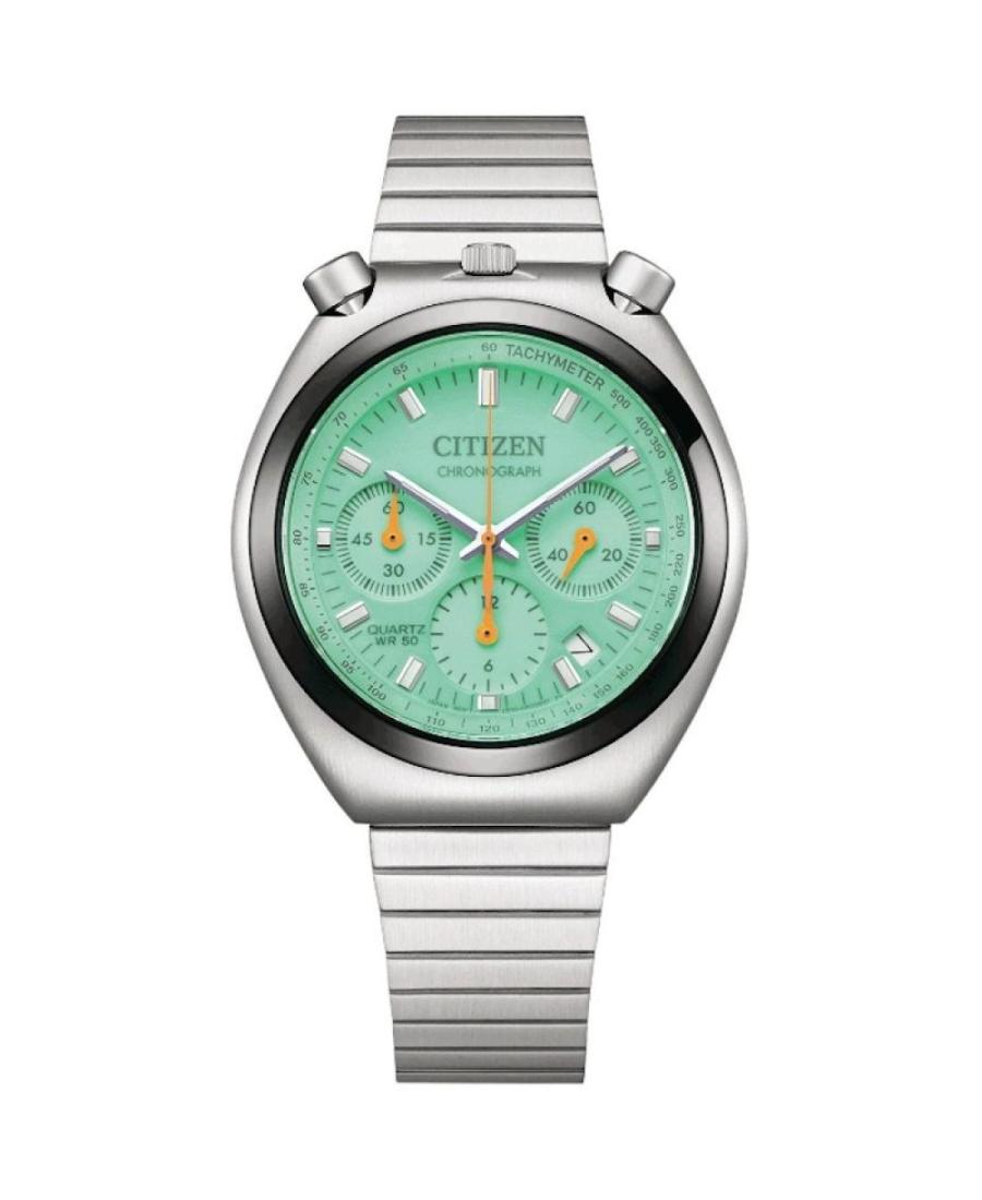 Men Klassisch Japan Quartz Analog Watch Chronograph CITIZEN AN3660-73X Grün Dial 38mm
