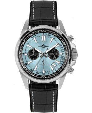 Men Klassisch Sports Diver Quartz Analog Watch Chronograph JACQUES LEMANS 1-2117R Blau Dial 44mm