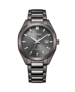 Vyriškas Klasikinis Japoniškas Elektroninis, Solar Rodyklinis Watch CITIZEN BM7625-80H Silver color Dial 38mm