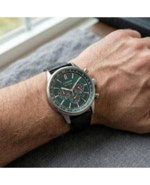 Men Klasické Sports Japan Eco-Drive Analog Watch Chronograph CITIZEN CA4720-01X Zelená Dial 42mm image 1