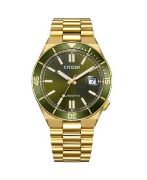 Vyriškas Klasikinis Japoniškas Kvarcinis - elektroninis, Solar Rodyklinis Watch CITIZEN NJ0232-53X Žalia Dial 40mm