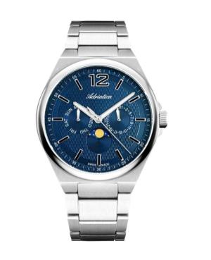 Men Classic Analog Swiss Quartz Watch ADRIATICA Silver Dial 42mm A8346.4155QF