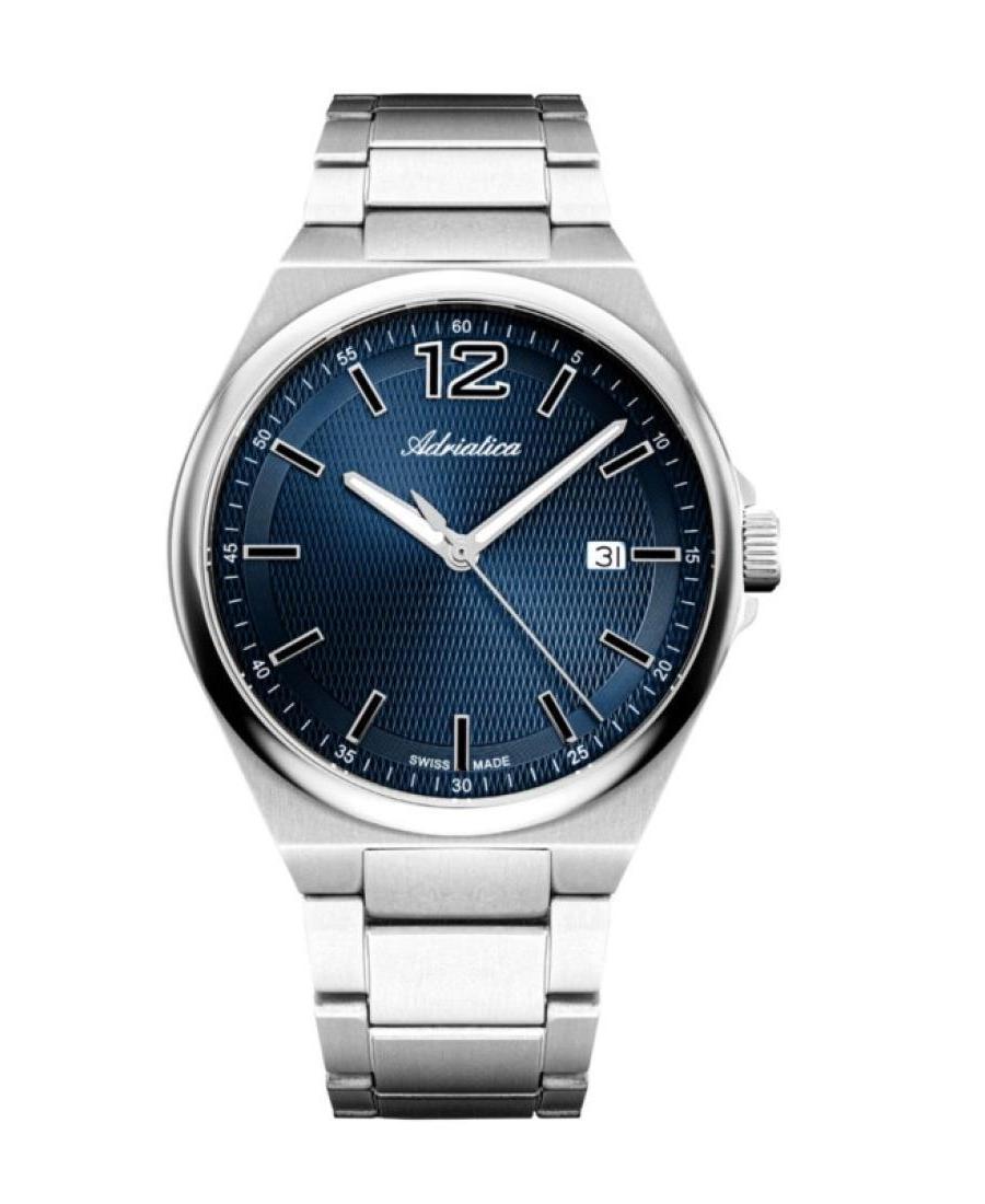 Men Classic Analog Swiss Quartz Watch ADRIATICA Blau Dial 40mm A8346.4155Q
