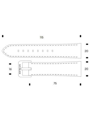 Watch Strap STAILER 1122-2001, Brown 20 mm image 1