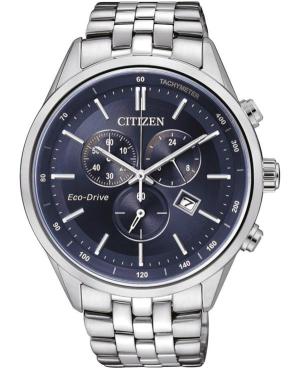 Mężczyźni Japonia kwarcowy analogowe Zegarek Chronograf CITIZEN AT2141-52L Niebieska Wybierz 42mm