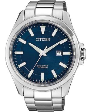 Men Klassisch Japan Quartz Analog Watch CITIZEN BM7470-84L Blau Dial 43mm