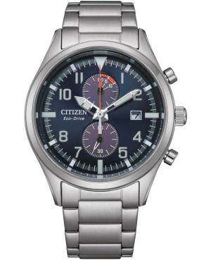 Mężczyźni klasyczny sportowy Japonia bateria słoneczna analogowe Zegarek CITIZEN CA7028-81L Niebieska Wybierz 43mm image 1