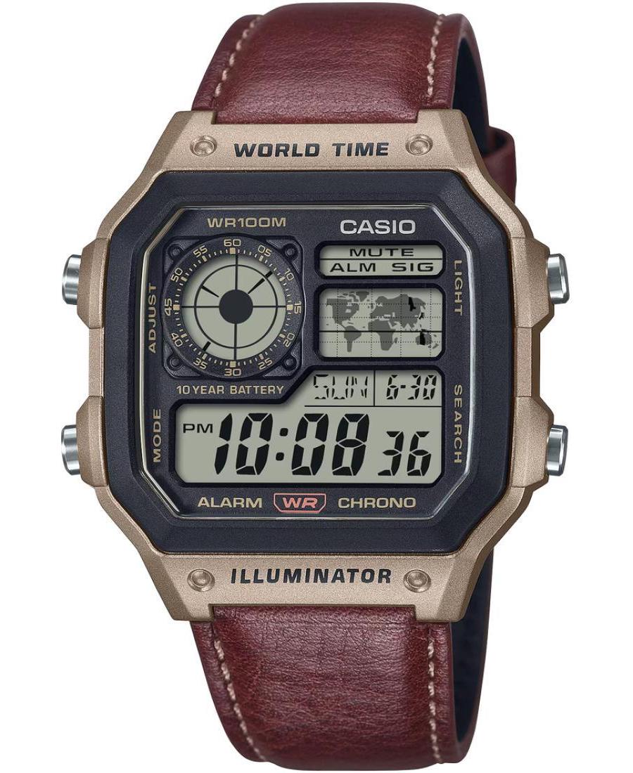 Vyriškas Sportinis Su funkcijomis Japoniškas Kvarcinis Digital Watch Alarm CASIO AE-1200WHL-5AVEF Multicolor Dial 42mm