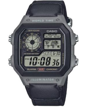 Mężczyźni sportowy Funkcjonalny Japonia kwarcowy cyfrowe Zegarek Budzik CASIO AE-1200WHUB-8AVEF Kolor srebrny Wybierz 42mm