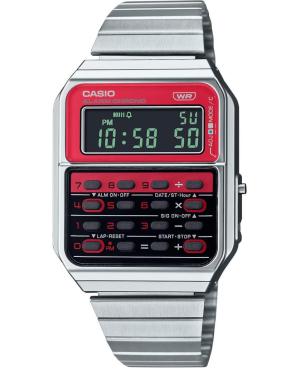 Kobiety Funkcjonalny Moda Japonia kwarcowy cyfrowe Zegarek Budzik CASIO CA-500WE-4BEF Czerwony Wybierz 34mm