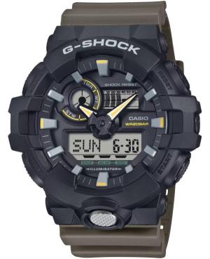 Men Sports Functional Diver Japan Quartz Digital Watch Timer CASIO GA-710TU-1A3ER G-Shock Silver color Dial 53mm