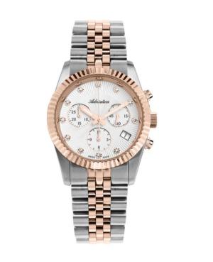 Moteriškas Classic Analog Swiss Kvarcinis Watch Chronograph ADRIATICA Sidabras Dial 38mm A3809.R143CH