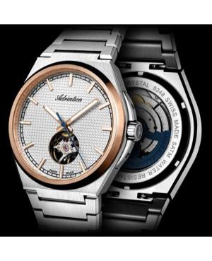Mężczyźni Classic Analog Szwajcar automatyczny Zegarek ADRIATICA Srebrna Wybierz 41mm A8348.R113A image 5