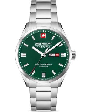 Men Klassisch Swiss Quartz Analog Watch SWISS MILITARY HANOWA SMWGH0001603 Grün Dial 43mm