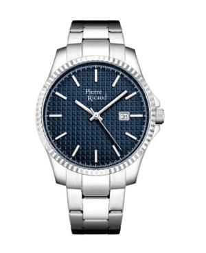 Mężczyźni Classic Analog kwarcowy Zegarek PIERRE RICAUD Niebieska Wybierz 40mm P91030.5115Q