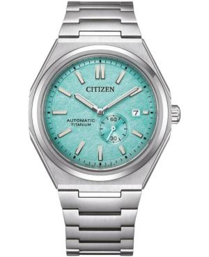 Men Klasické Japan Automatic Analog Watch CITIZEN NJ0180-80M Modrá Dial 40.5mm