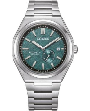Vyriškas Klasikinis Japoniškas Kvarcinis - elektroninis, Solar Rodyklinis Watch CITIZEN NJ0180-80X Žalia Dial 40.5mm