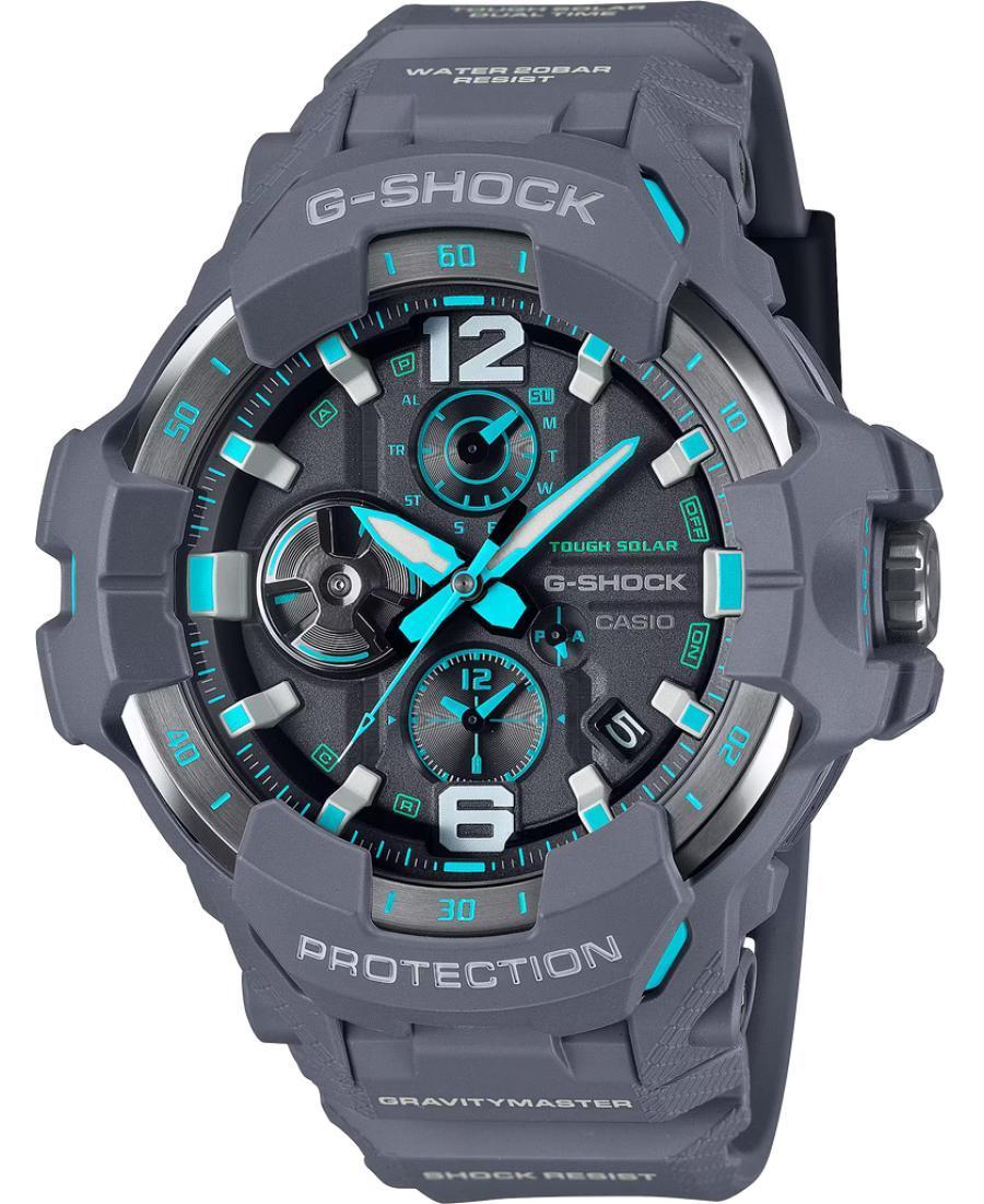 Mężczyźni sportowy Funkcjonalny Diver Japonia bateria słoneczna analogowe Zegarek Chronograf CASIO GR-B300-8A2ER G-Shock Czarny 