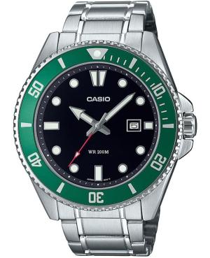 Mężczyźni sportowy Diver Japonia kwarcowy analogowe Zegarek CASIO MDV-107D-3AVEF Czarny Wybierz 44mm