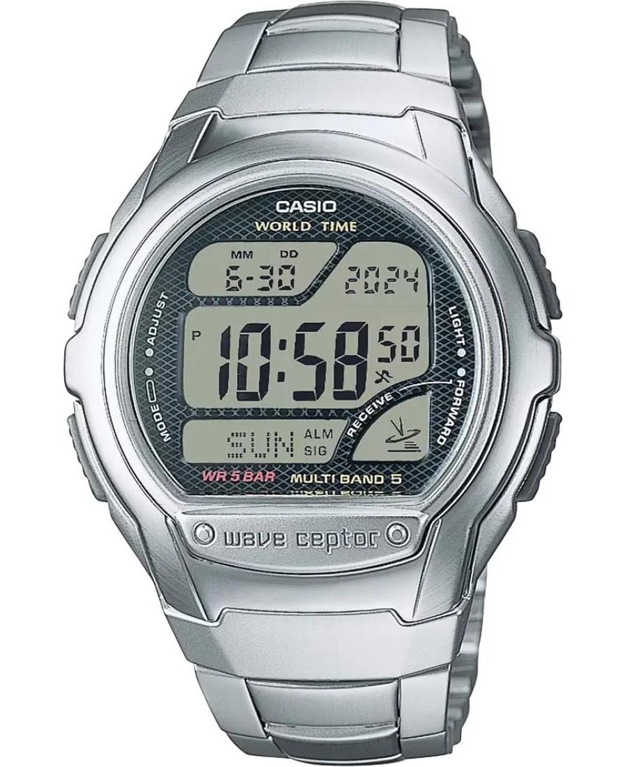 Men Functional Japan Quartz Digital Watch Alarm CASIO WV-58RD-1AEF Silver color Dial 44mm