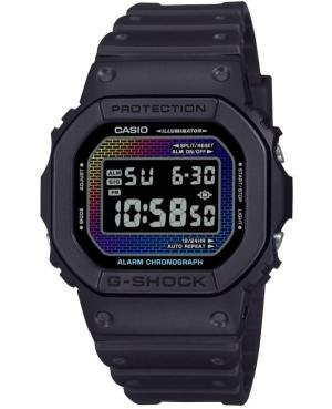 Vyriškas Sportinis Diver Japoniškas Kvarcinis Digital Watch Timer CASIO DW-5600RW-1ER G-Shock Multicolor Dial 42mm
