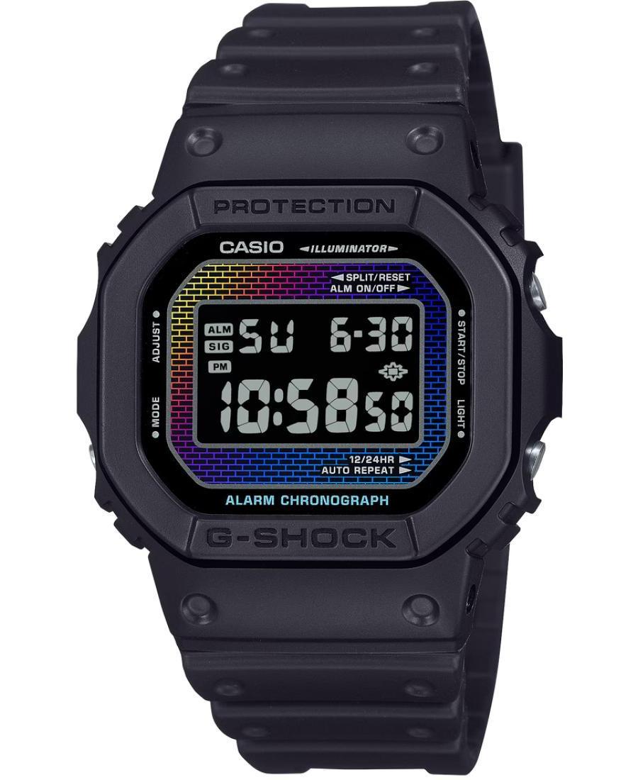 Men Sports Diver Japan Quartz Digital Watch Timer CASIO DW-5600RW-1ER G-Shock Multicolor Dial 42mm