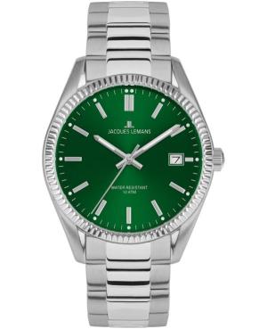 Men Classic Quartz Analog Watch JACQUES LEMANS 50-3E Green Dial 40mm