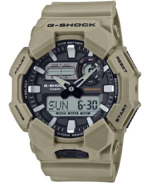Men Sports Functional Diver Japan Quartz Digital Watch Timer CASIO GA-010-5AER G-Shock Silver color Dial 52mm