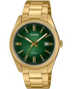 Men Classic Japan Quartz Analog Watch CASIO MTP-1302PGC-3AVEF Green Dial 38mm