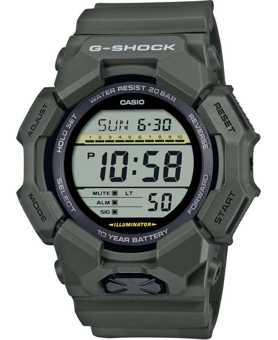 Men Sports Functional Diver Japan Quartz Digital Watch Alarm CASIO GD-010-3ER G-Shock Silver color Dial 52mm