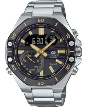 Mężczyźni Funkcjonalny Japonia kwarcowy analogowe Zegarek Budzik CASIO ECB-10DB-1A9EF Czarny Wybierz 48mm