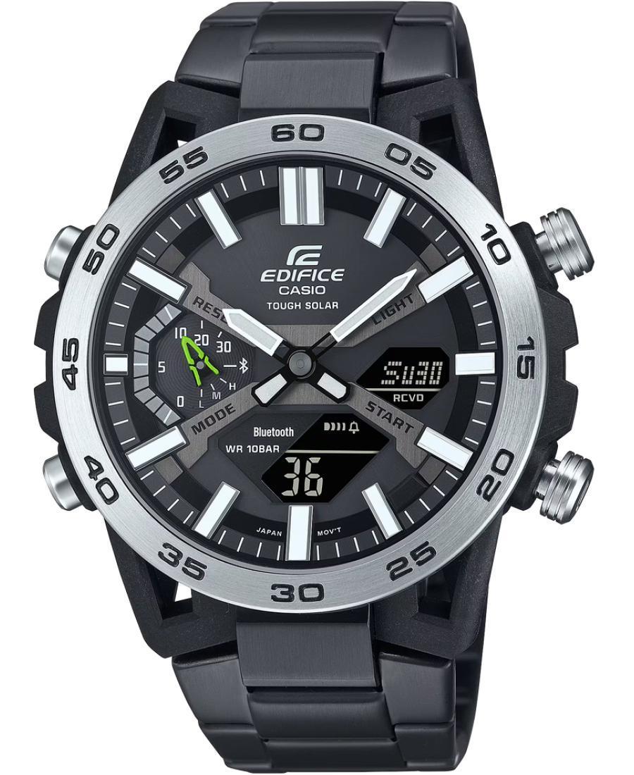 Mężczyźni sportowy klasyczny Japonia kwarcowy analogowe Zegarek Budzik CASIO ECB-2000DD-1AEF Czarny Wybierz 48mm
