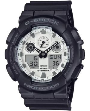 Mężczyźni sportowy Funkcjonalny Diver Japonia kwarcowy cyfrowe Zegarek Timer CASIO GA-100WD-1AER G-Shock Kolor srebrny Wybierz 5