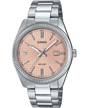 Men Klasické Japan Quartz Analog Watch CASIO MTP-1302PE-4AVEF Růžová Dial 38mm