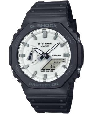 Men Sports Functional Diver Japan Quartz Digital Watch Timer CASIO GA-2100WD-1AER G-Shock White Dial 45mm