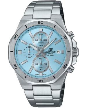 Men Functional Classic Japan Quartz Analog Watch Chronograph CASIO EFV-640D-2BVUEF Blue Dial 44mm image 2