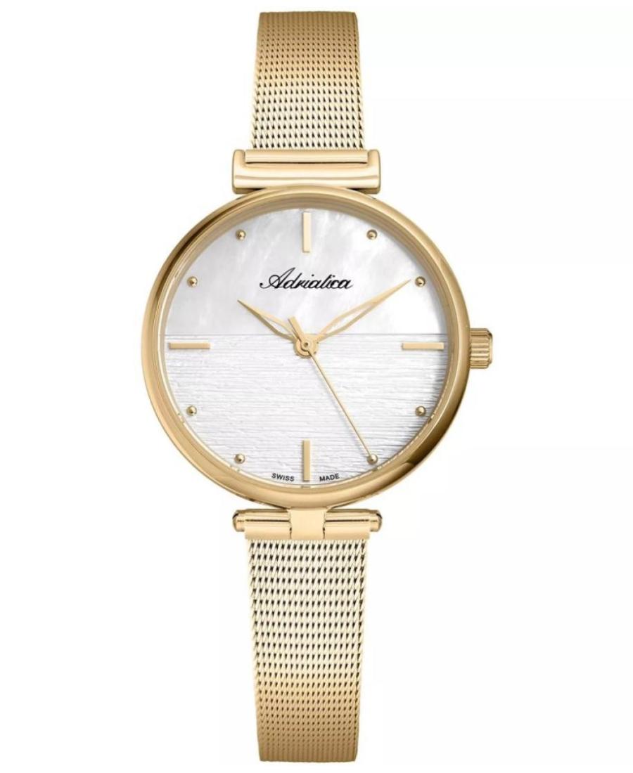 Women Classic Analog Fashion Classic Swiss Quartz Watch ADRIATICA Mother of Pearl Dial A3737.119FQ