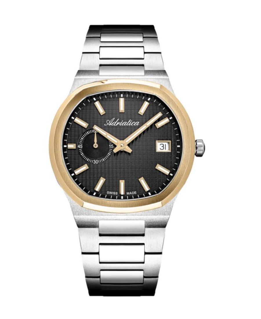 Vyriškas Classic Analog Swiss Kvarcinis - elektroninis, Solar Watch ADRIATICA Juodas Dial 40mm A8349.2116A
