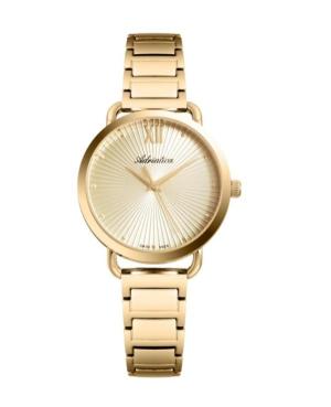 Women Classic Analog Swiss Quartz Watch ADRIATICA Gold color Dial A3729.1181Q