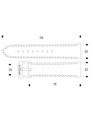 Watch Strap STAILER 1202B-2201, Brown 22 mm image 1