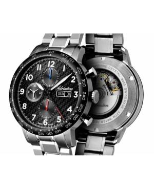 Mężczyźni Classic Analog Luxury Szwajcar Zegarek ADRIATICA Czarny Wybierz 45mm A8383.4124ACH image 3