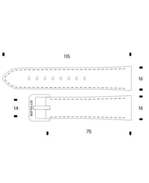 Watch Strap STAILER 124G-1601, 16 mm image 1