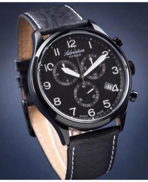 Mężczyźni Classic Analog Szwajcar Zegarek Chronograf ADRIATICA Czarny Wybierz A8267.B224CH image 5