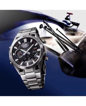Vyriškas Su funkcijomis Klasikinis Japoniškas Elektroninis, Solar Rodyklinis Watch Timer CASIO ECB-2300D-1AEF Juodas Dial 45.9mm image 8