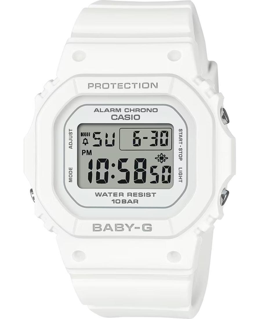 Women Sports Functional Japan Quartz Digital Watch Timer CASIO BGD-565U-7ER Silver color Dial 38mm