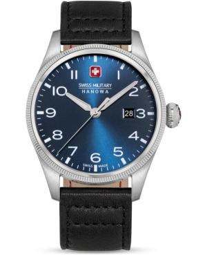 Men Klassisch Sports Swiss Quartz Analog Watch SWISS MILITARY HANOWA SMWGB0000805 Blau Dial 43mm