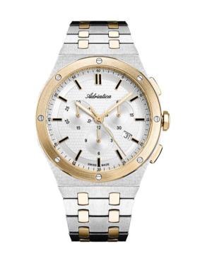 Mężczyźni Classic Analog Szwajcar kwarcowy Zegarek Chronograf ADRIATICA Srebrna Wybierz 42mm A8337.2113CH