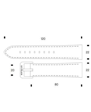 Watch Strap STAILER 1262-2211, Brown 22 mm image 1